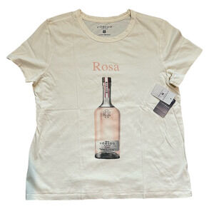 NWT Lucky Brand x Codigo 1530 Rosa Logo Tee Cream L